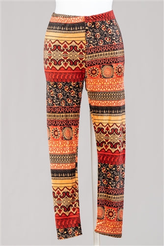 Printed Velour Stretch Legging