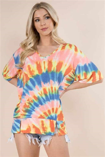 Tye Dye V-neck Top