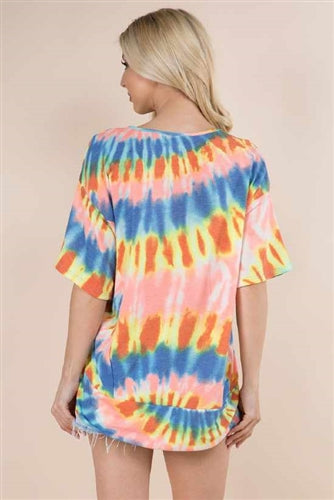 Tye Dye V-neck Top